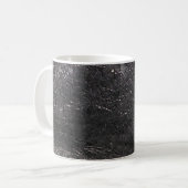 Trait en cuir noir pointu, texture effet Mug (Devant gauche)