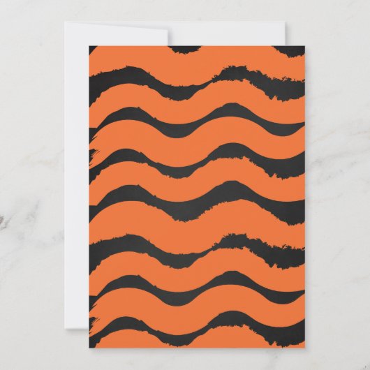 Traite ou traitement noir Halloween Invitation d'a (Dos)