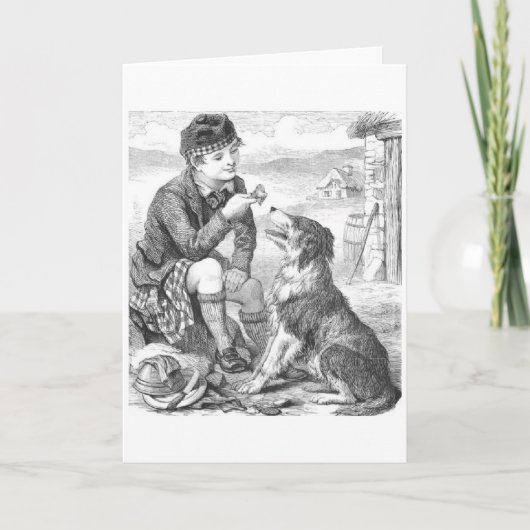 Traite pour un chien, carte de voeux (Devant)