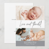 Traitement de l'amour et Merci photos de Baby show (Devant / Derrière)