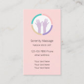 Traitement de massage Médicale Cartes de visite de (Devant)