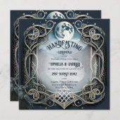 TRAITEMENT DES INVITATIONS DROUID CELTIC WICCA LUN (Devant / Derrière)