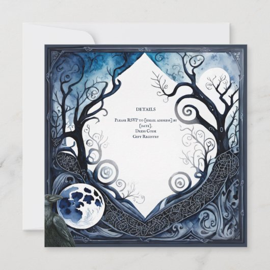 TRAITEMENT DES INVITATIONS DROUID CELTIC WICCA LUN (Dos)