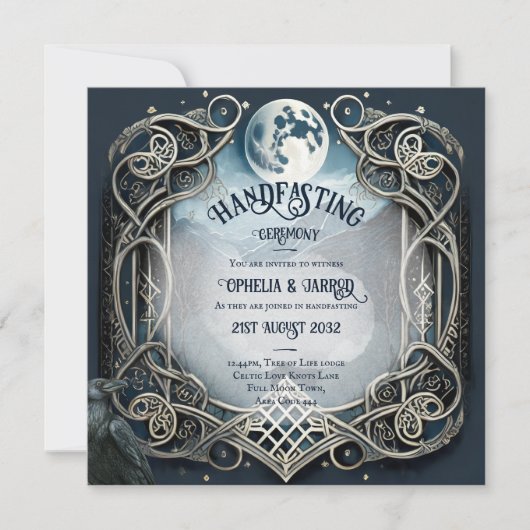 TRAITEMENT DES INVITATIONS DROUID CELTIC WICCA LUN (Devant)
