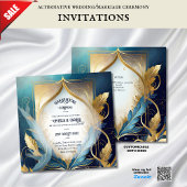TRAITEMENT DES INVITATIONS OR TURQUOISE