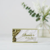 Traitement des rideaux kaki - Carte de visite de m (Debout devant)