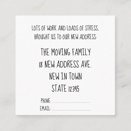 Traitement Nouvelle carte d'adresse (Dos)