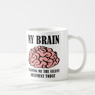 Traitement silencieux du cerveau Mug amusant