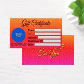Traiter un certificat cadeau spécial (Bureau)