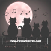 traiteur, Chats au clair de lune. Autocollant (Devant)