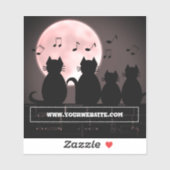 traiteur, Chats au clair de lune. Autocollant (Feuille)