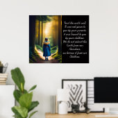 Traitez bien la Terre | Poster d'une fille de la f (Bureau à domicile)