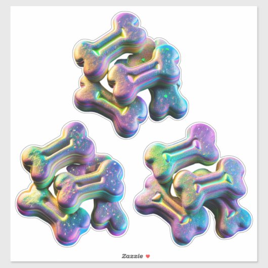 Traitez-vous - Holo-Look Chien Traite Stickers (Feuille)