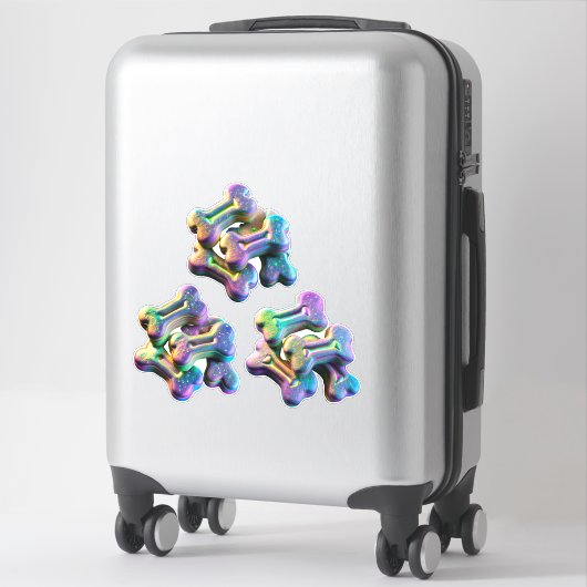 Traitez-vous - Holo-Look Chien Traite Stickers (Sur valise)
