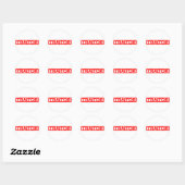 Traitor Stamp Ronde Sticker (Vel)