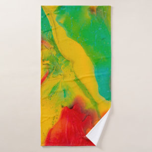 traits de peinture multicolore gros-dessus, ocre