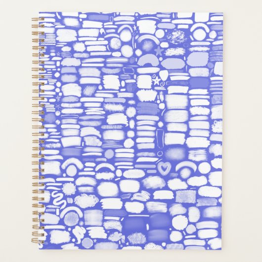 Traits de pinceau blancs et violets (Devant)