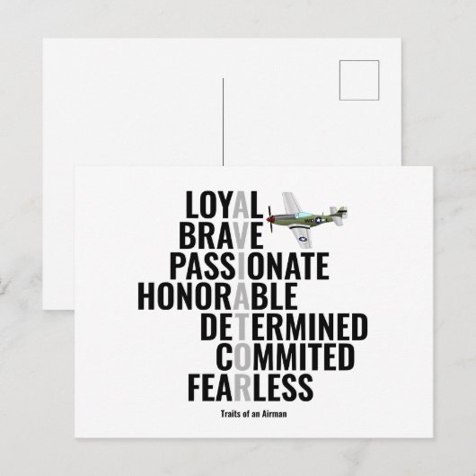 Traits van een Airman Briefkaart (Voorkant / Achterkant)