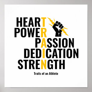Traits van een atleet poster