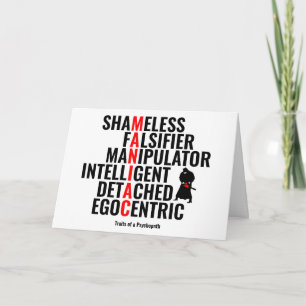 Traits van een Psychopath Kaart