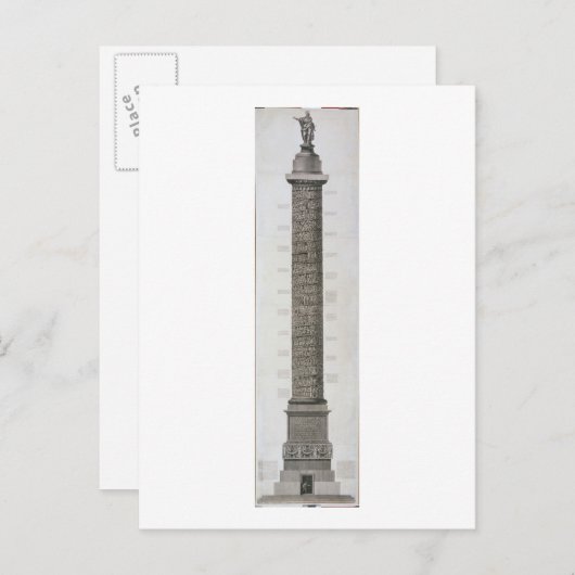 Trajan's column (graving) briefkaart (Voorkant / Achterkant)
