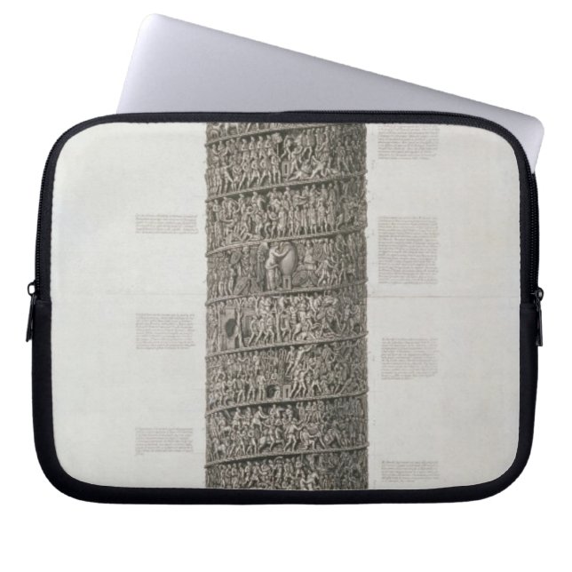Trajan's column (graving) laptop sleeve (Voorkant)