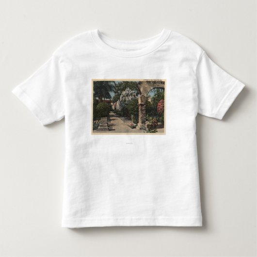 Trajecten van de "Patio Mission Garden" Kinder Shirts (Voorkant)