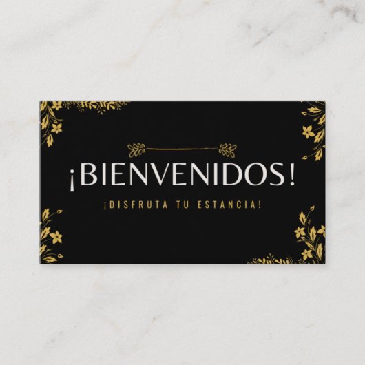 Trajeta de bienvenida visitekaartje (Voorkant)