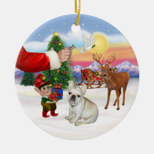 Traktatie voor een Franse Bulldog Keramisch Ornament