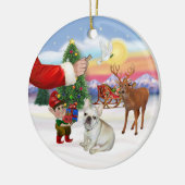 Traktatie voor een Franse Bulldog Keramisch Ornament (Links)