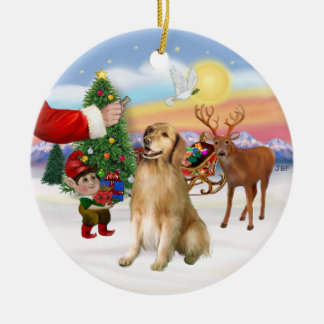 Traktatie voor een Golden Retriever (#5) Keramisch Ornament
