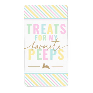 Traktaties voor mijn peeps paashaas pastel Sticker