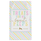 Traktaties voor mijn peeps paashaas pastelstreep klein cadeauzakje (Achterkant)