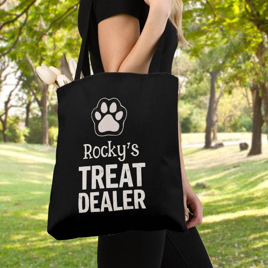 Trakteer Dealer grappige hondenliefhebber Draagtas