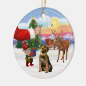 Trakteer op een Border Terrier Keramisch Ornament (Links)