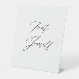 Trakteer uzelf Trouwbord | Dessert Tafel bovenop  Reclamebord Met Voetstuk