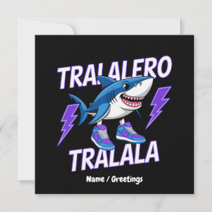 Tralalero Tralala Bootleg Funny Shark Meme Graphic Kaart
