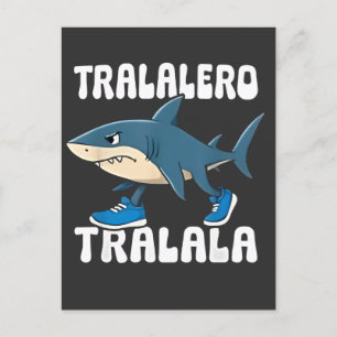 Tralalero Tralala Funny Shark Meme Feestdagenkaart