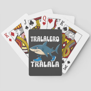 Tralalero Tralala Funny Shark Meme Pokerkaarten