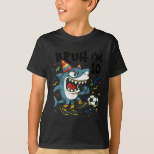 Tralalero Tralala Italiaans Brainrot Voetbal 10e B T-shirt