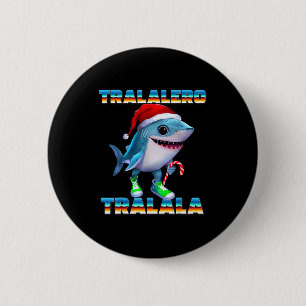 Tralalero Tralala Italiaanse Brainrot Memes Kerstm Ronde Button 5,7 Cm