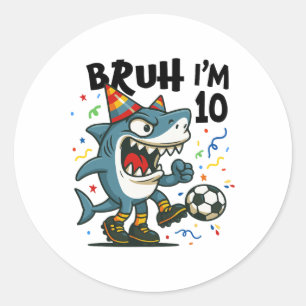 Tralalero Tralala Italiaanse Brainrot Voetbal 10e Ronde Sticker