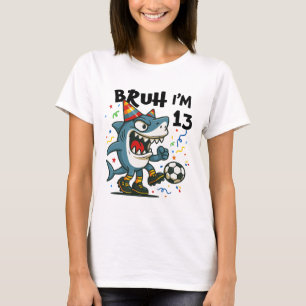 Tralalero Tralala Italiaanse Brainrot Voetbal 13e T-shirt