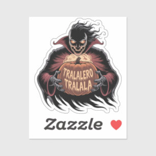 Tralalero Tralala Vampire Pompoen Halloween Sticker