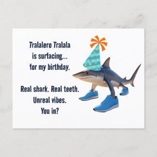 Tralalero Tralala  verjaardag Aankondigingskaart