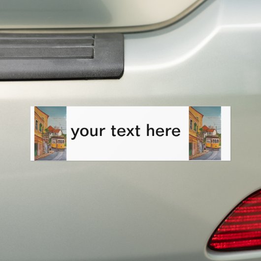 TRAM BUMPERSTICKER (Op auto)