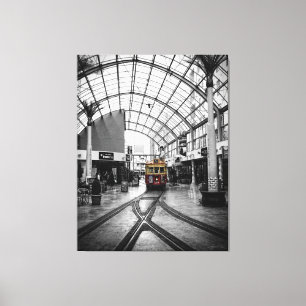 Tram: Christchurch Nieuw-Zeeland Canvas Afdruk