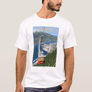 Tram over Juneau, Alaska Vintage Travel Poster T-shirt