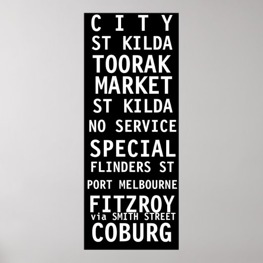 TRAM SCROLL MELBOURNE POSTER (Voorkant)