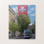 Tram Suisse Zurich Jigsaw Puzzle (Vertical)